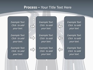 Vanishing Detour Right PowerPoint Template