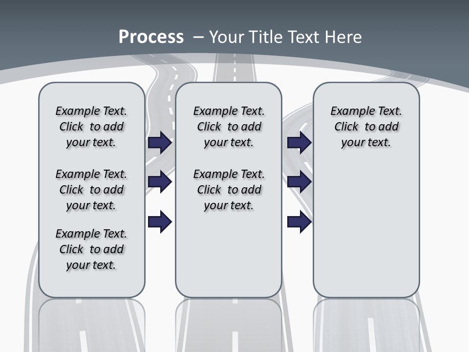 Vanishing Detour Right PowerPoint Template
