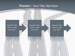 Vanishing Detour Right PowerPoint Template