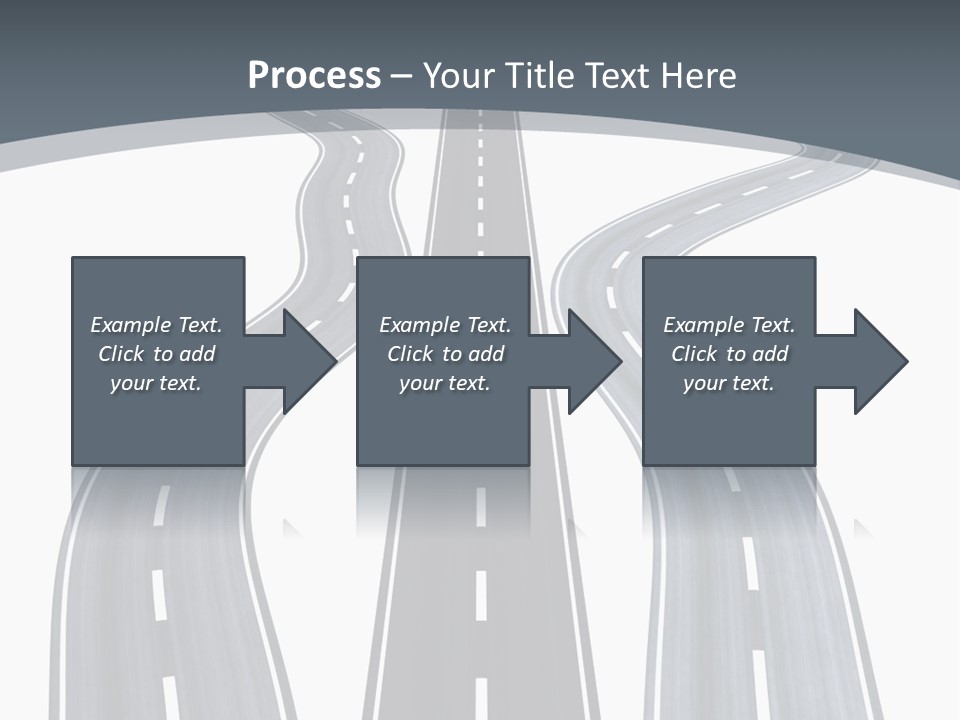 Vanishing Detour Right PowerPoint Template