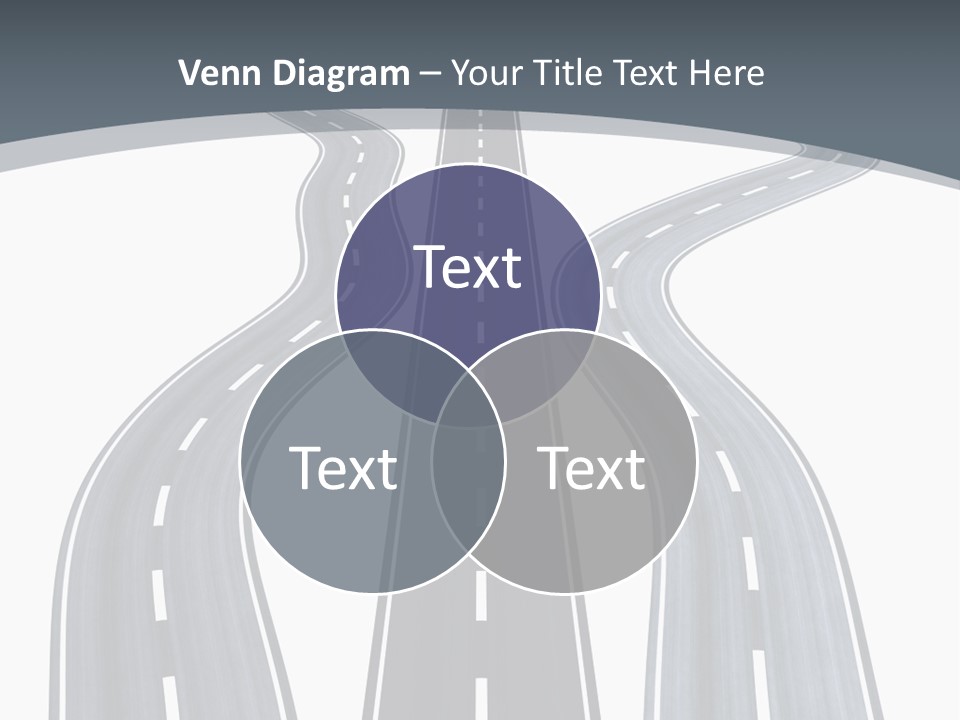 Vanishing Detour Right PowerPoint Template