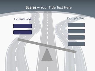 Vanishing Detour Right PowerPoint Template