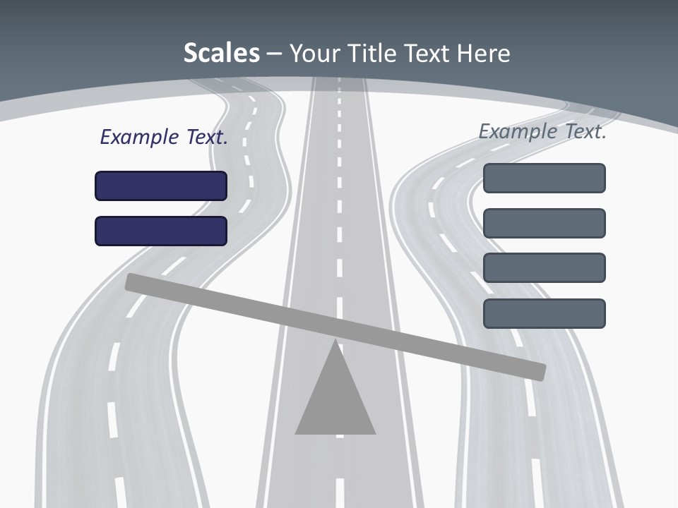 Vanishing Detour Right PowerPoint Template