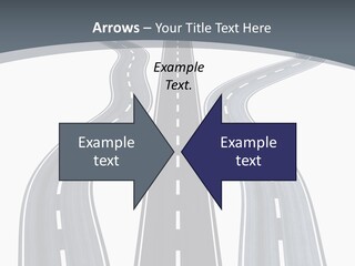 Vanishing Detour Right PowerPoint Template