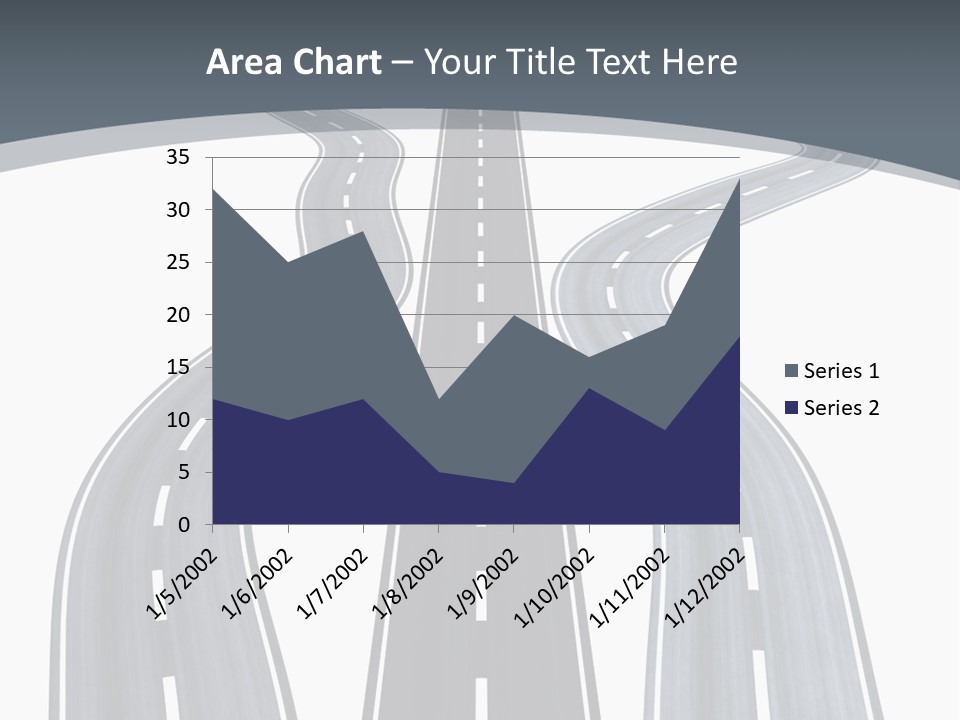 Vanishing Detour Right PowerPoint Template