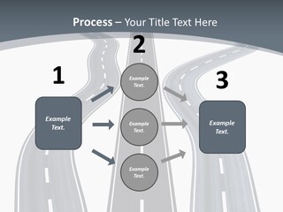 Vanishing Detour Right PowerPoint Template