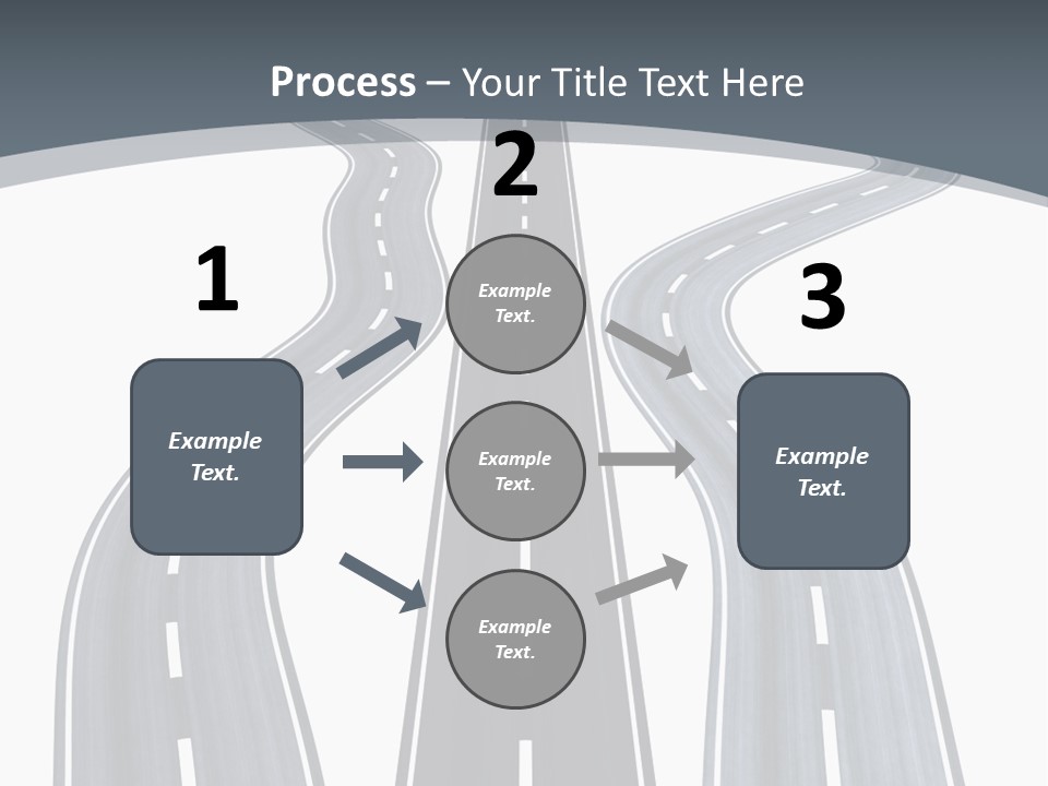 Vanishing Detour Right PowerPoint Template
