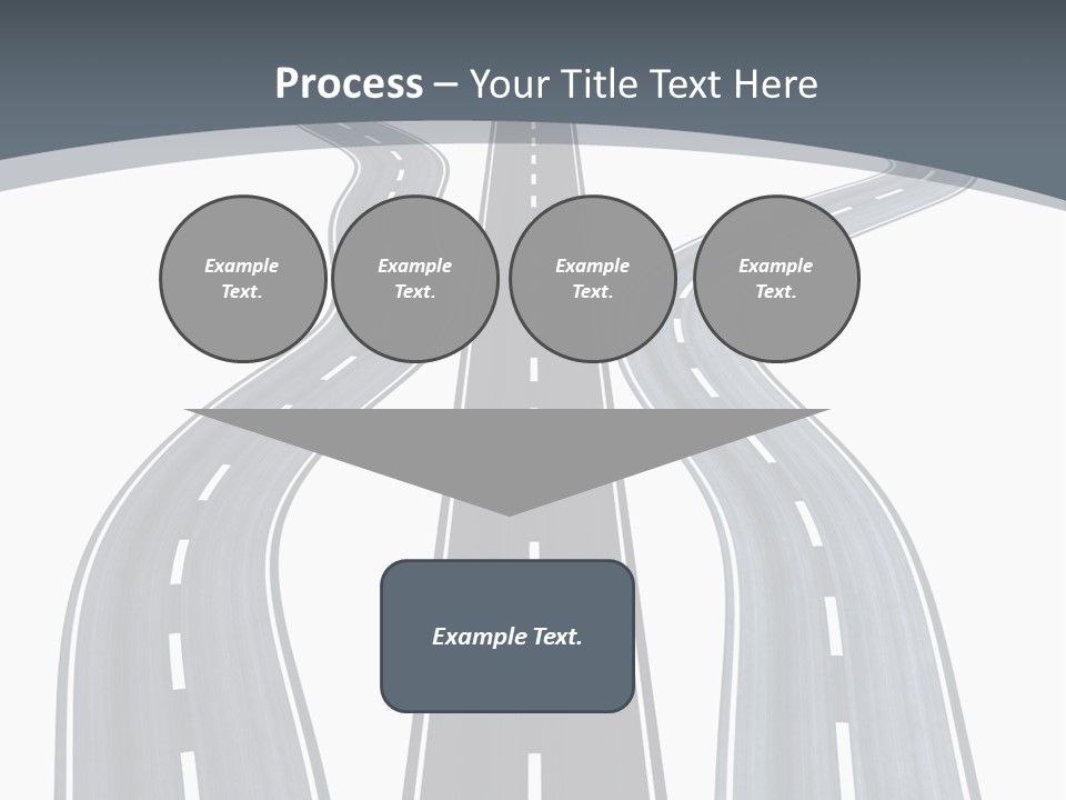 Vanishing Detour Right PowerPoint Template