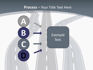 Vanishing Detour Right PowerPoint Template