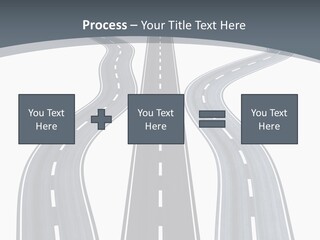 Vanishing Detour Right PowerPoint Template