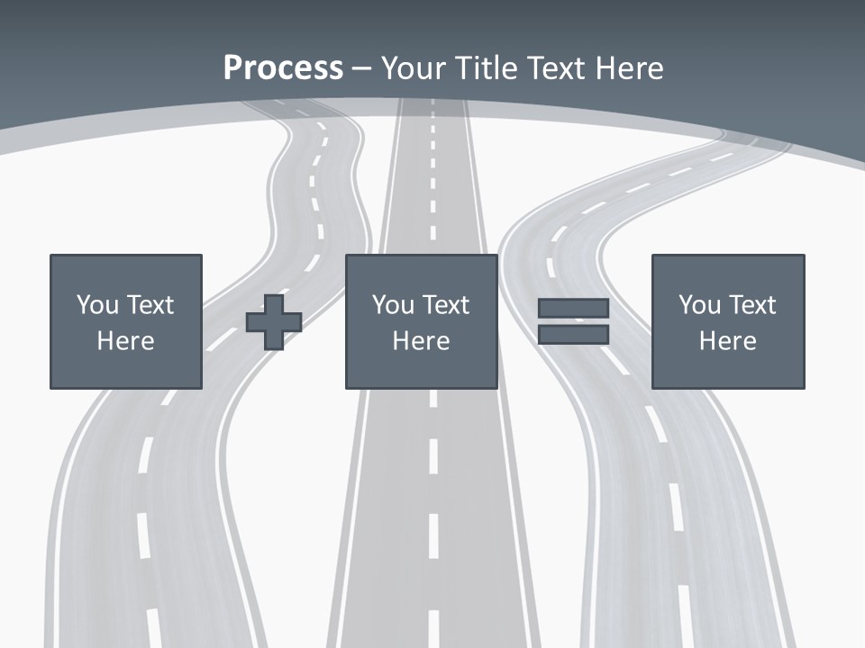 Vanishing Detour Right PowerPoint Template