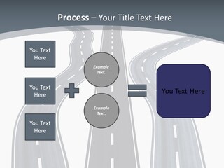 Vanishing Detour Right PowerPoint Template