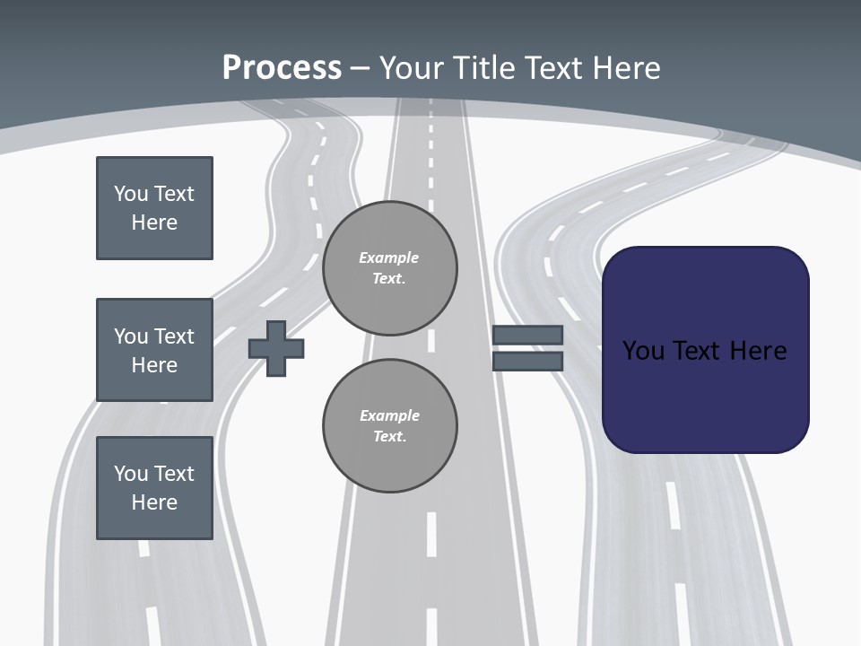 Vanishing Detour Right PowerPoint Template