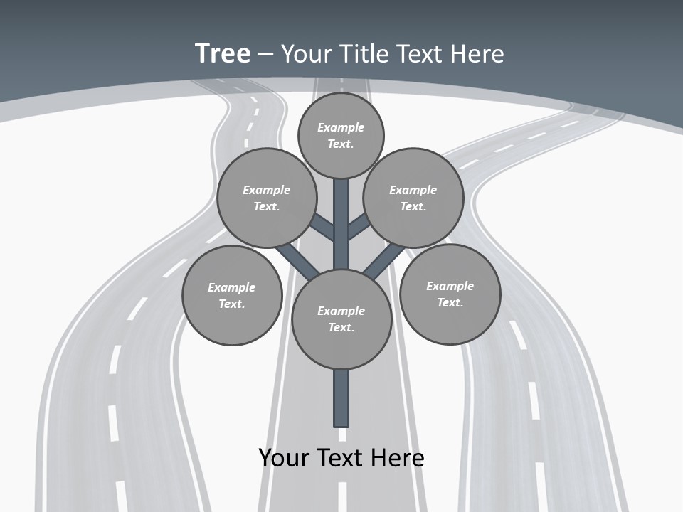 Vanishing Detour Right PowerPoint Template