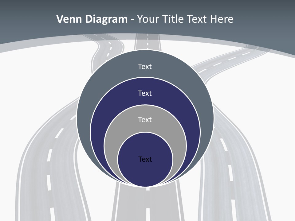 Vanishing Detour Right PowerPoint Template