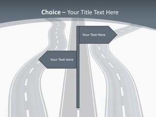 Vanishing Detour Right PowerPoint Template