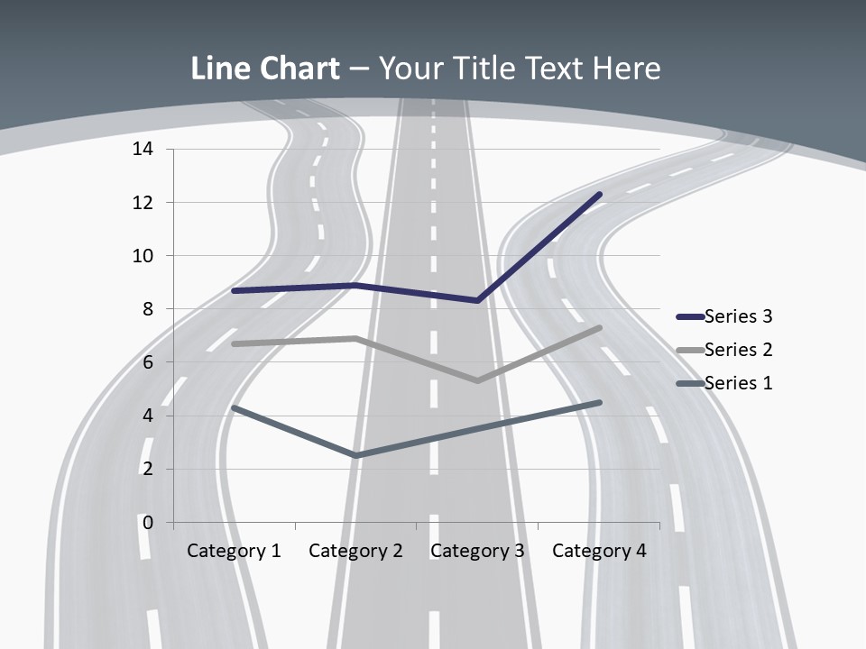 Vanishing Detour Right PowerPoint Template