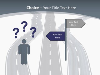 Vanishing Detour Right PowerPoint Template