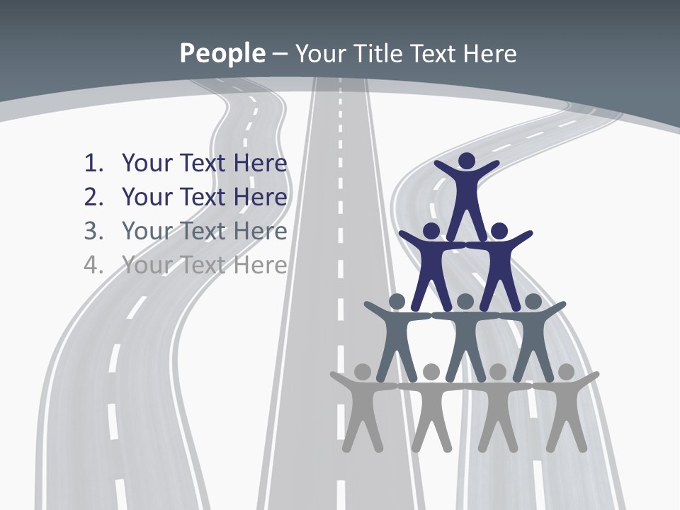 Vanishing Detour Right PowerPoint Template