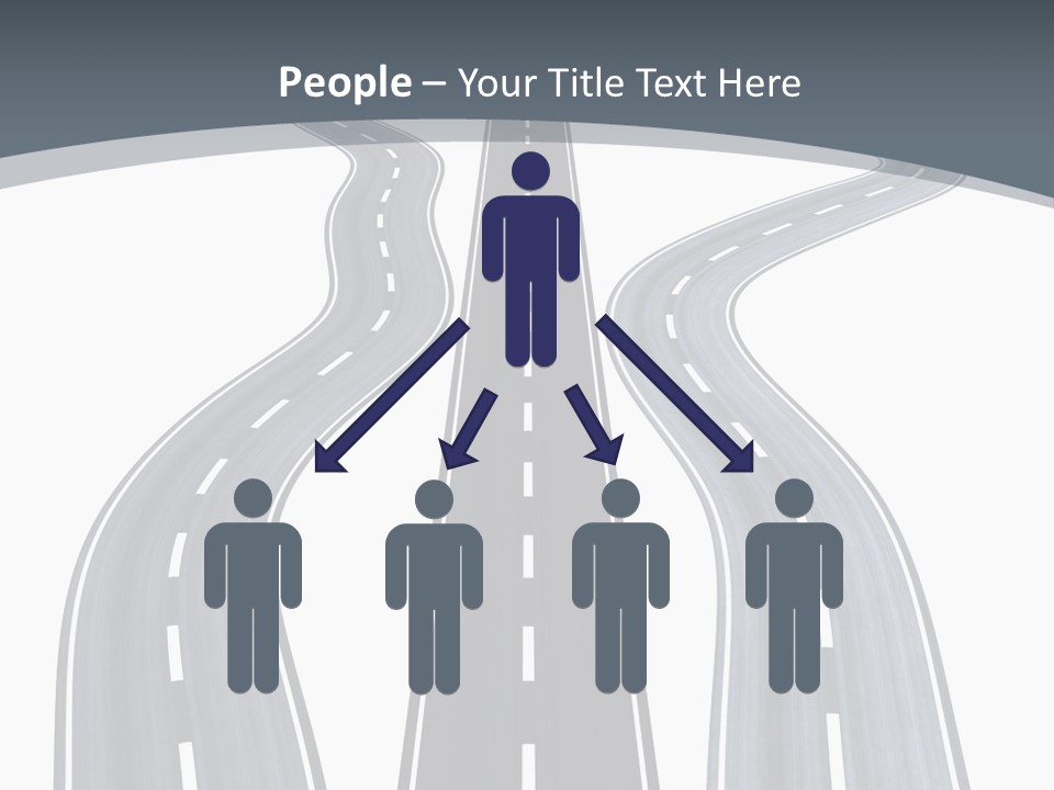 Vanishing Detour Right PowerPoint Template