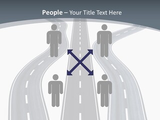 Vanishing Detour Right PowerPoint Template