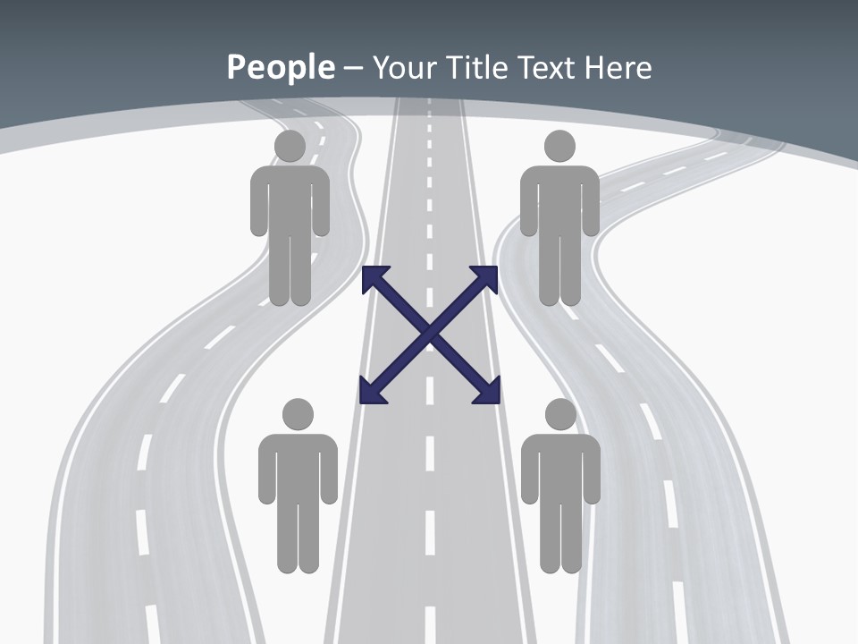 Vanishing Detour Right PowerPoint Template