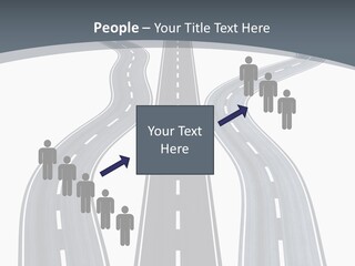 Vanishing Detour Right PowerPoint Template