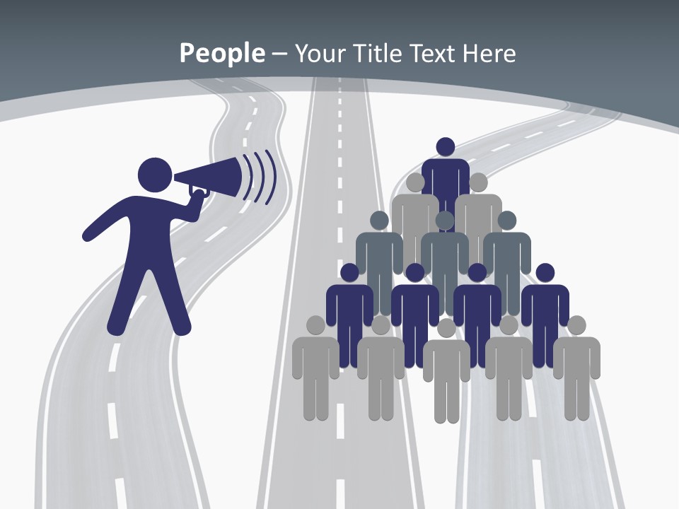 Vanishing Detour Right PowerPoint Template