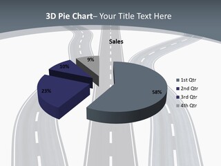 Vanishing Detour Right PowerPoint Template