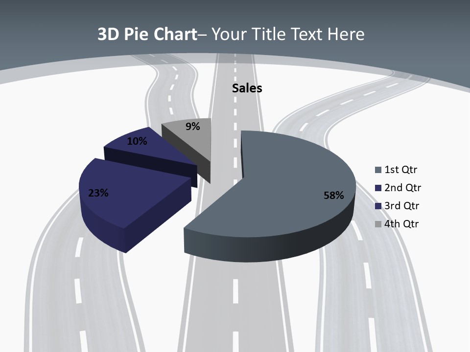 Vanishing Detour Right PowerPoint Template