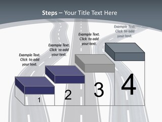 Vanishing Detour Right PowerPoint Template