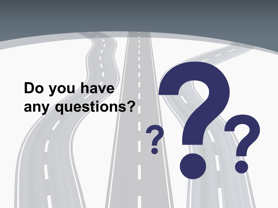 Vanishing Detour Right PowerPoint Template