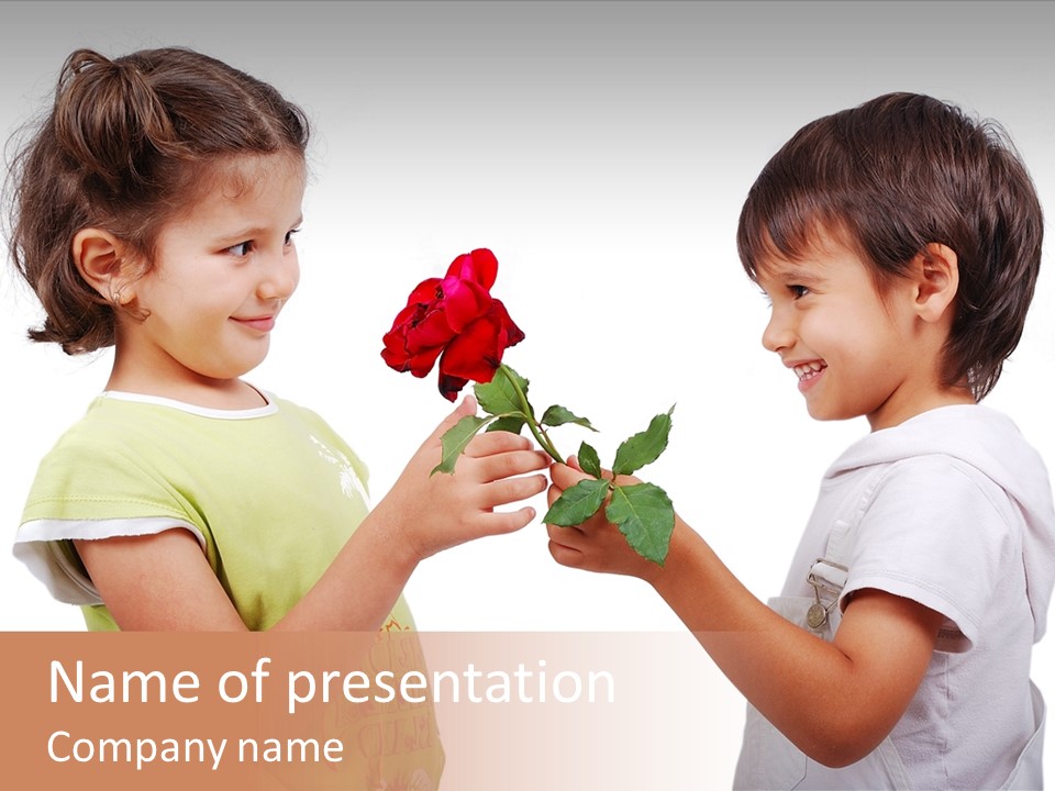 Family Sweet Caucasian PowerPoint Template