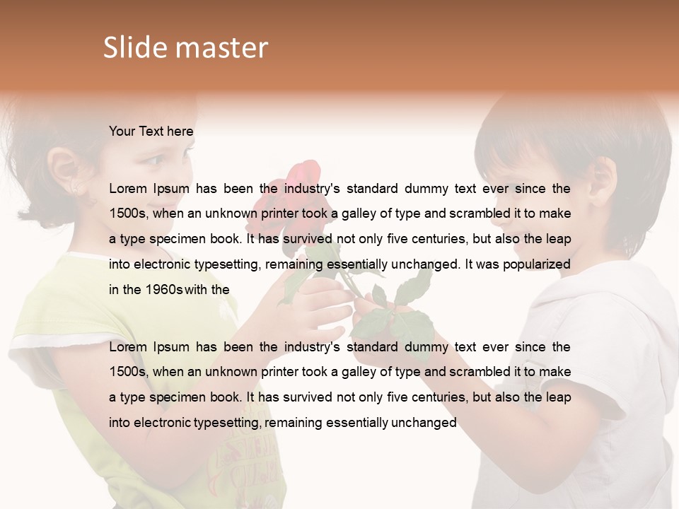 Family Sweet Caucasian PowerPoint Template