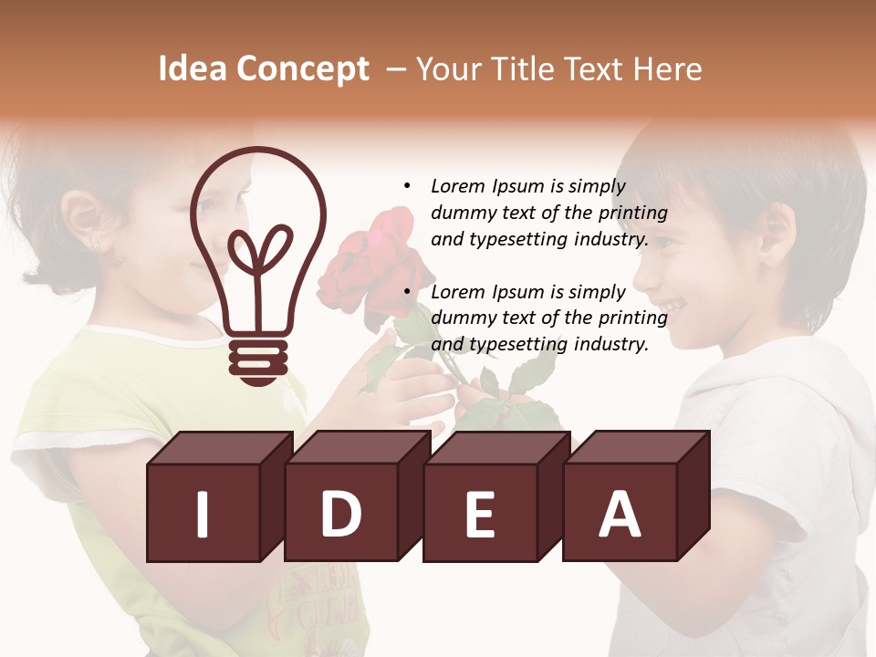 Family Sweet Caucasian PowerPoint Template