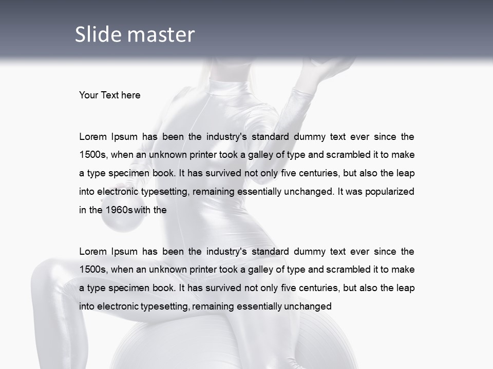 Girl Isolated Cyber PowerPoint Template