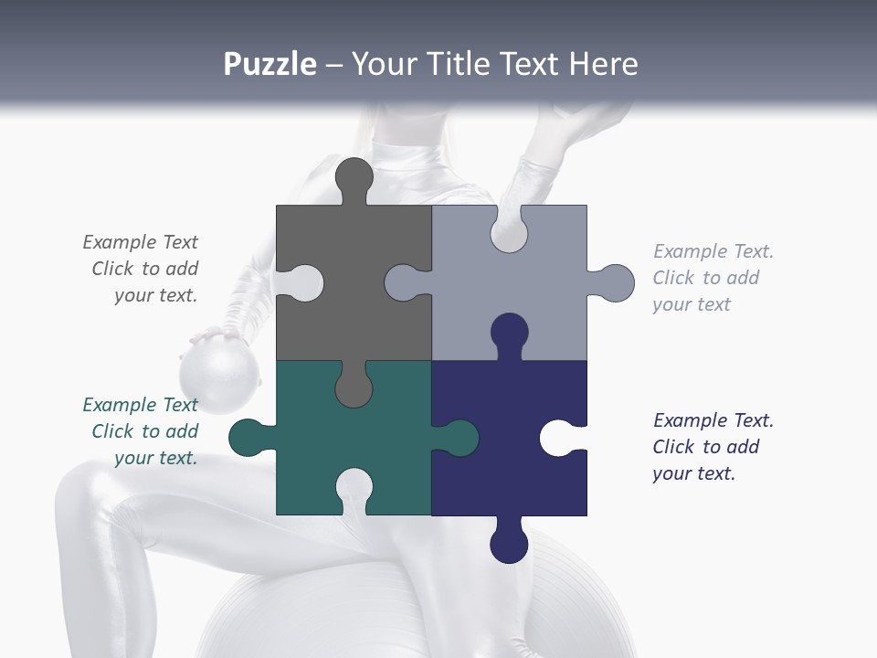 Girl Isolated Cyber PowerPoint Template