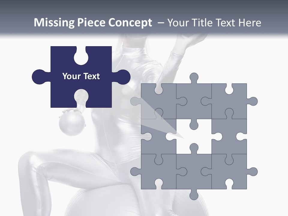 Girl Isolated Cyber PowerPoint Template