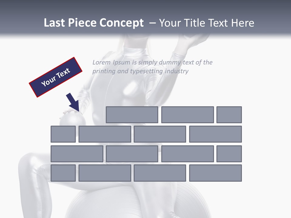 Girl Isolated Cyber PowerPoint Template