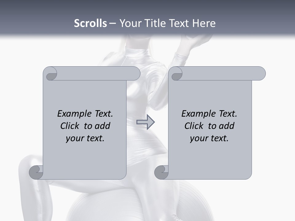 Girl Isolated Cyber PowerPoint Template