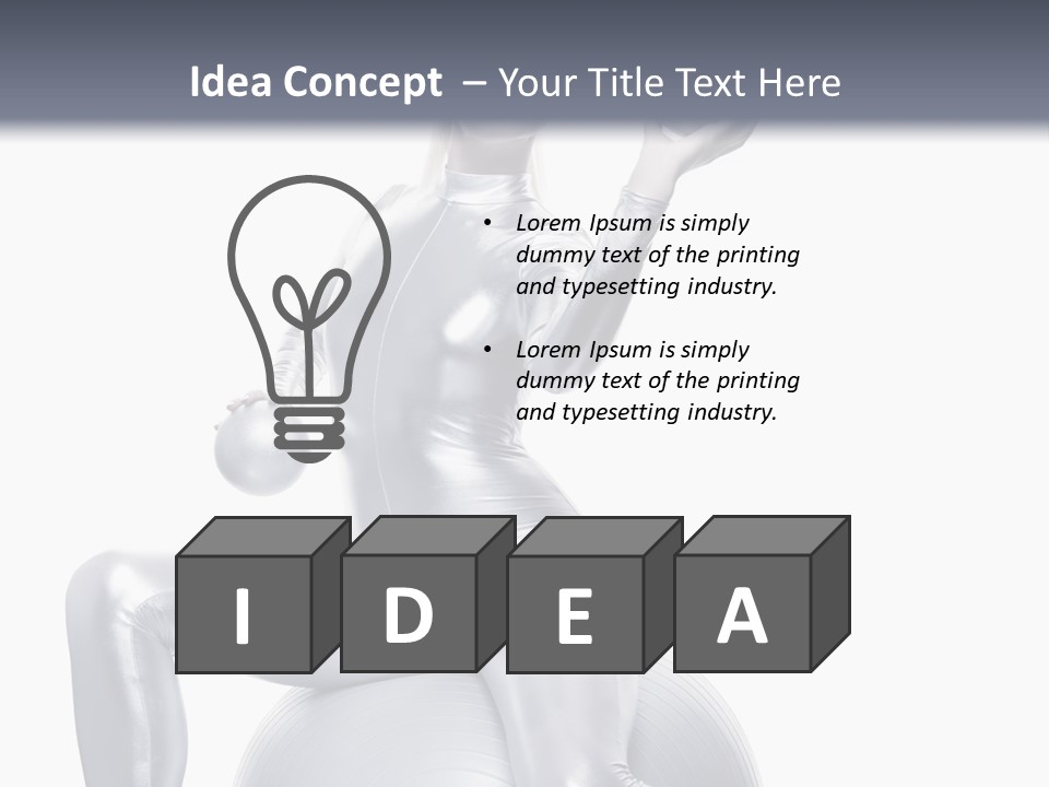 Girl Isolated Cyber PowerPoint Template