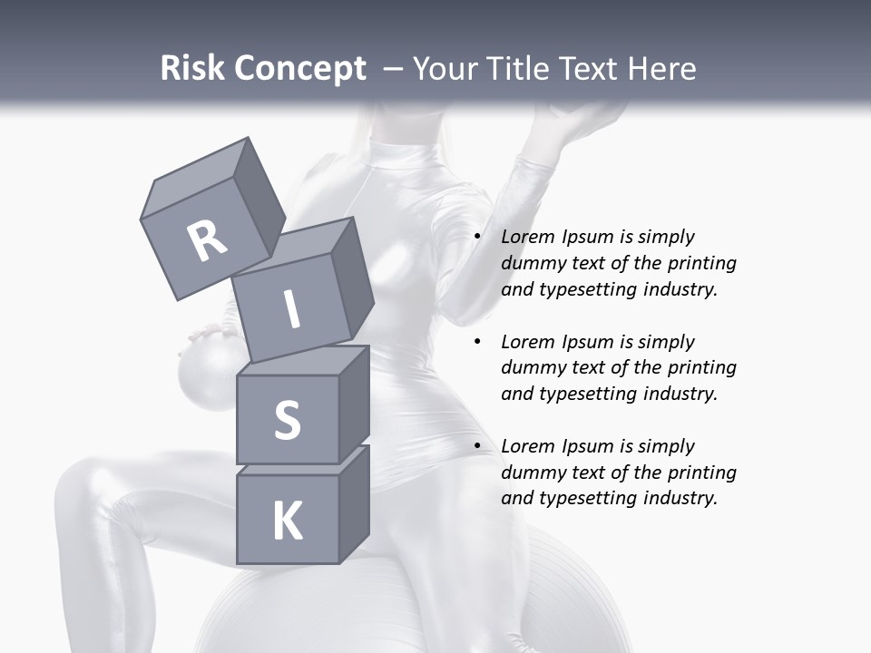 Girl Isolated Cyber PowerPoint Template