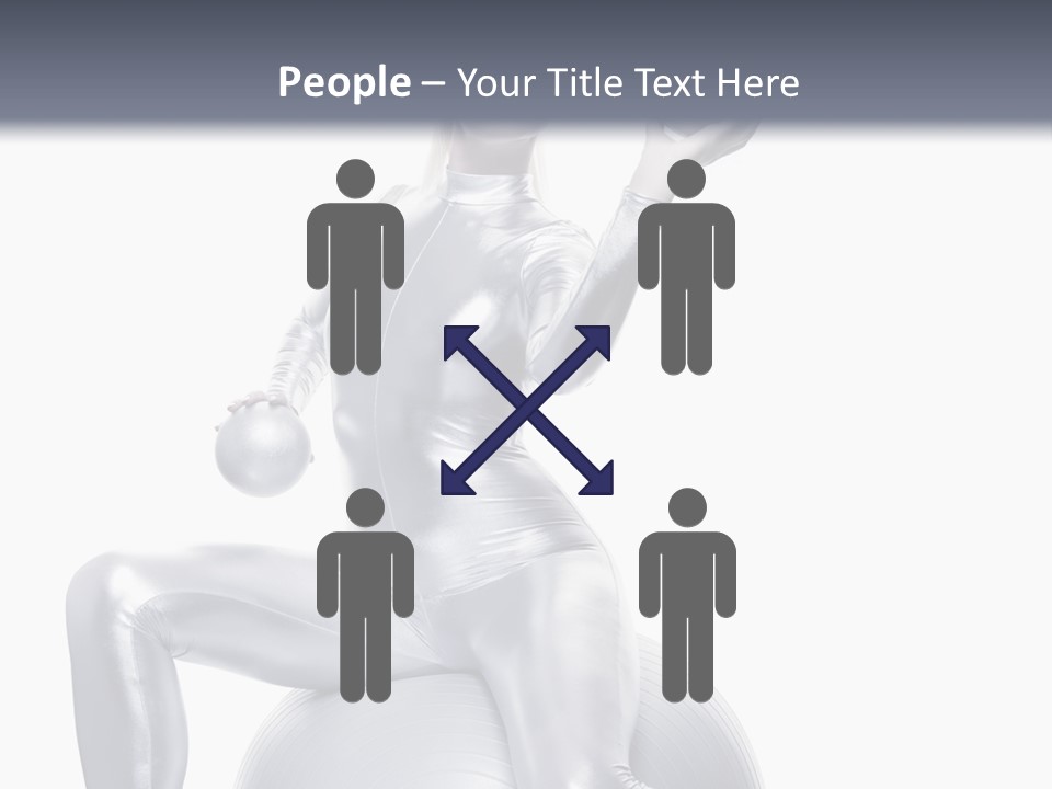 Girl Isolated Cyber PowerPoint Template