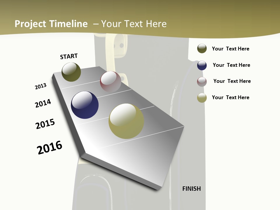 Numbers Goflclub Isolated PowerPoint Template