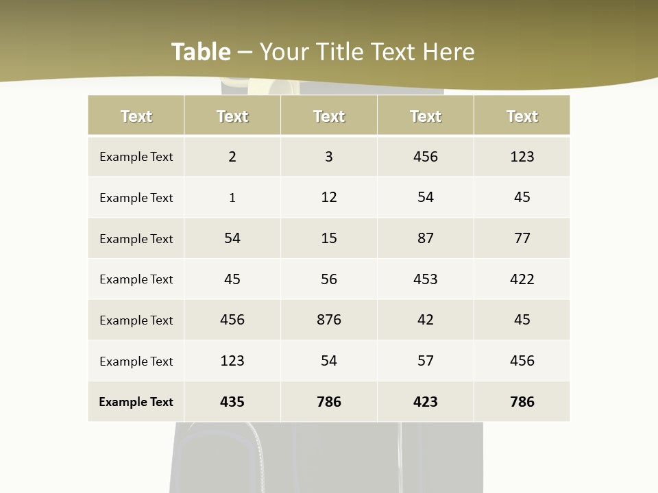 Numbers Goflclub Isolated PowerPoint Template