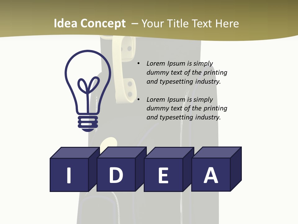 Numbers Goflclub Isolated PowerPoint Template