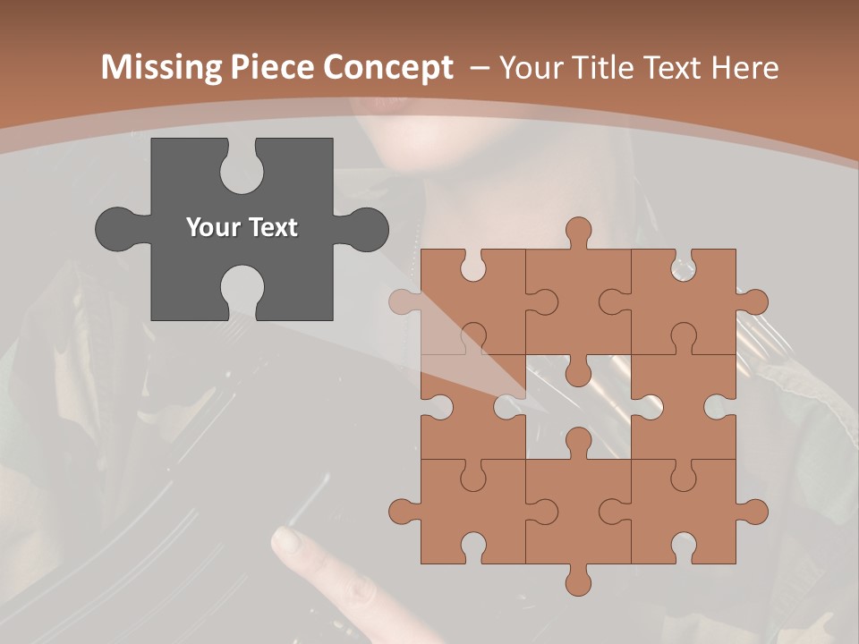 A Woman In A Military Uniform Holding A Machine Gun PowerPoint Template