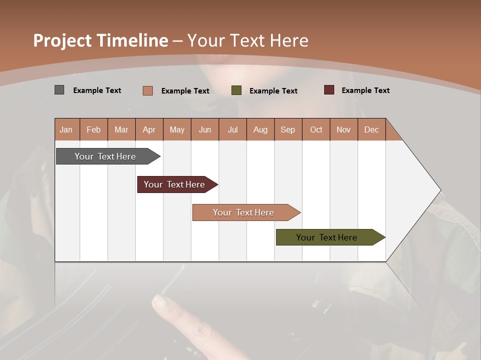 A Woman In A Military Uniform Holding A Machine Gun PowerPoint Template