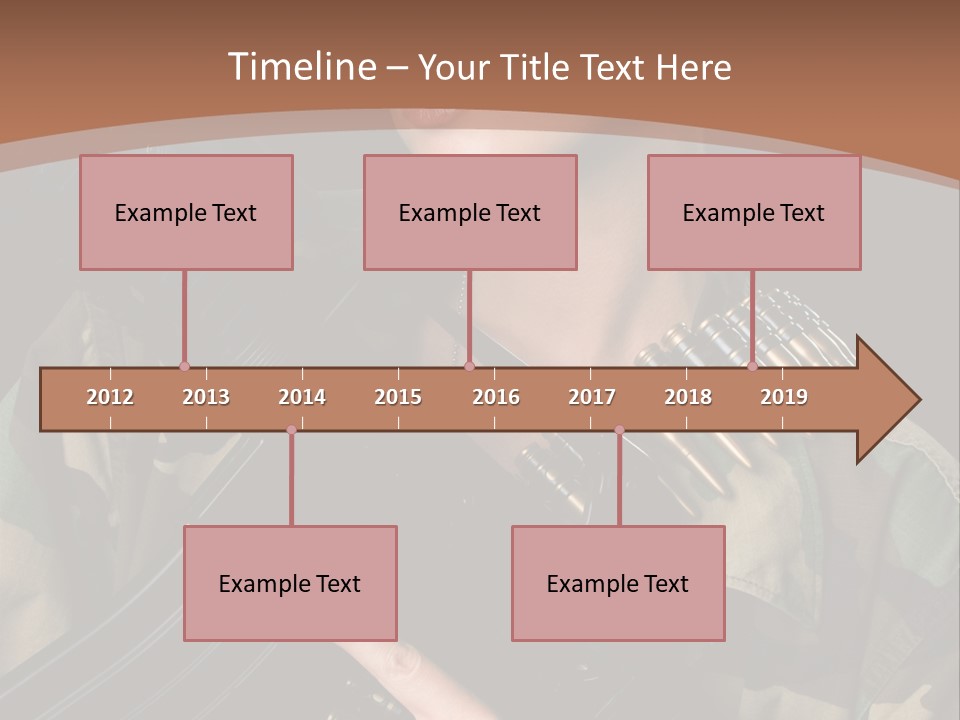 A Woman In A Military Uniform Holding A Machine Gun PowerPoint Template
