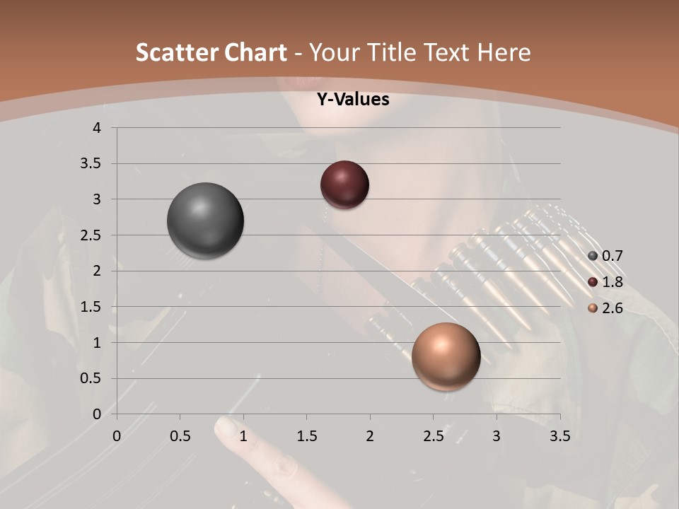 A Woman In A Military Uniform Holding A Machine Gun PowerPoint Template